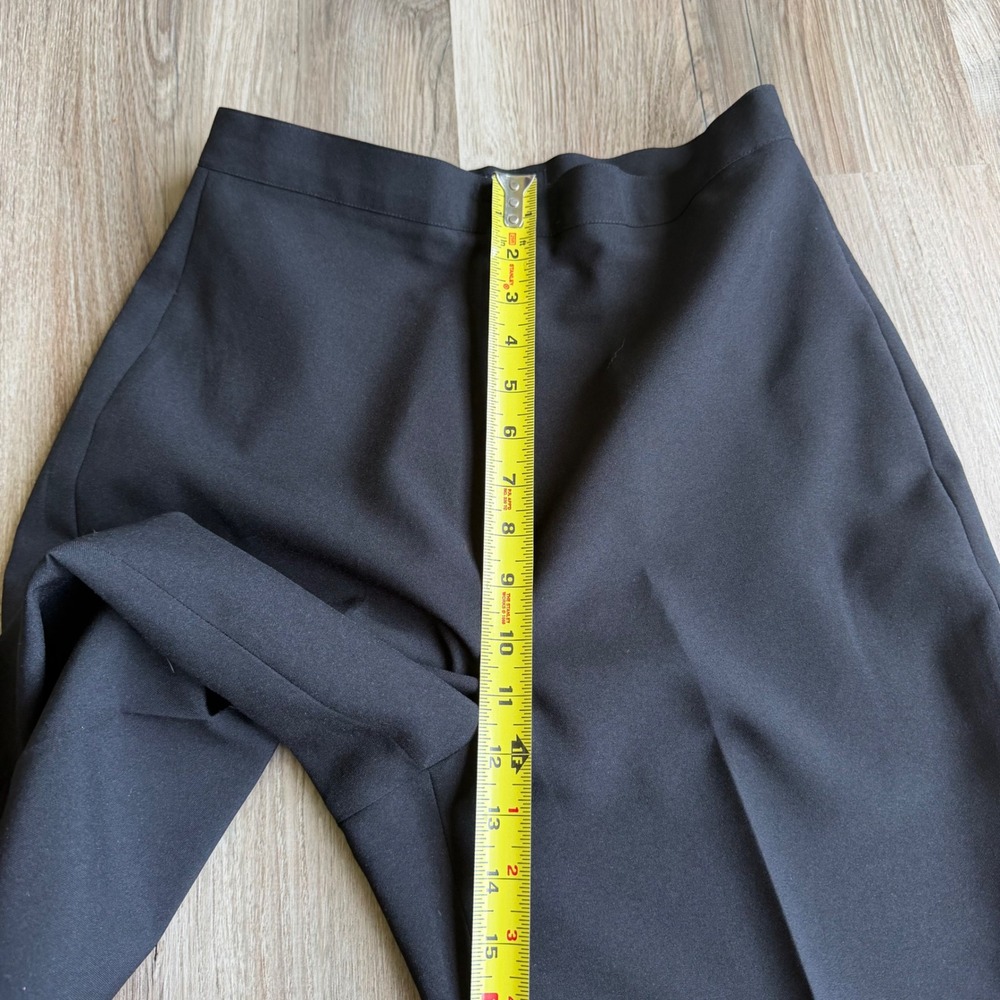 Vintage Black Floral Embroidered Ankle Pants High Rise Straight Womens Sz 8 - Picture 4 of 6